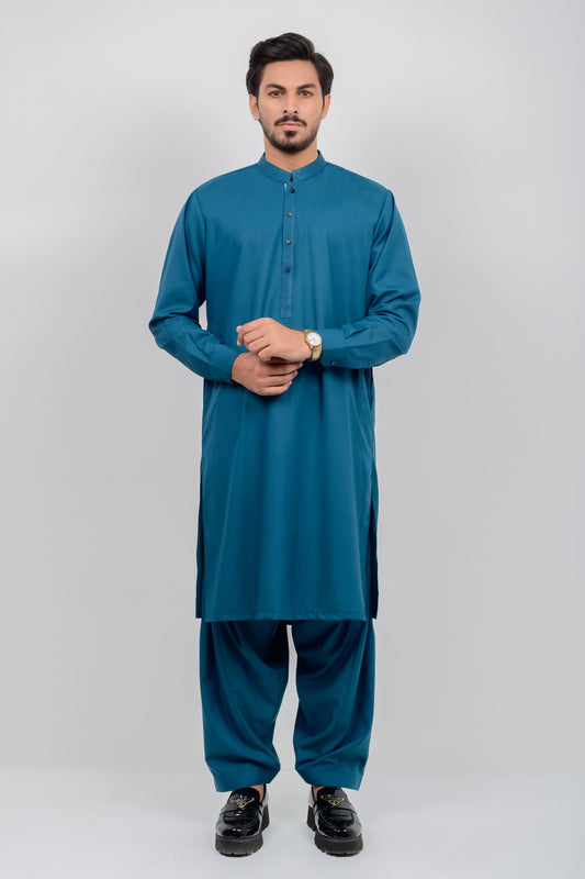 Zinc Boski Kameez Shalwar with Band Collar