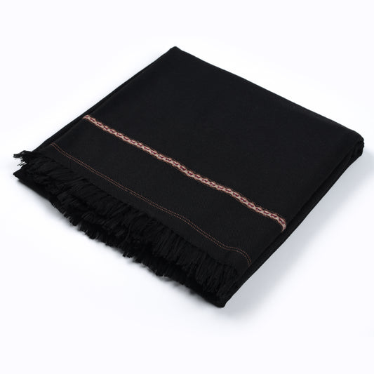 Men's Jet Black Shawl